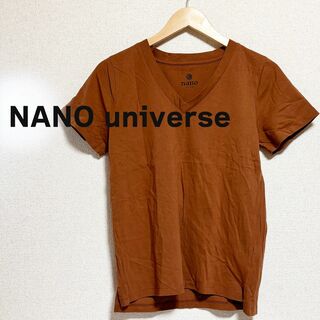 nano univerce ナノユニバース Tシャツ　カットソー　茶色　半袖