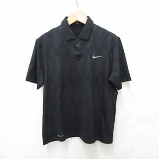 ナイキ(NIKE)のナイキ ゴルフ ポロシャツ 半袖 DRI-FIT 速乾 ブラック 黒 XL(ウエア)