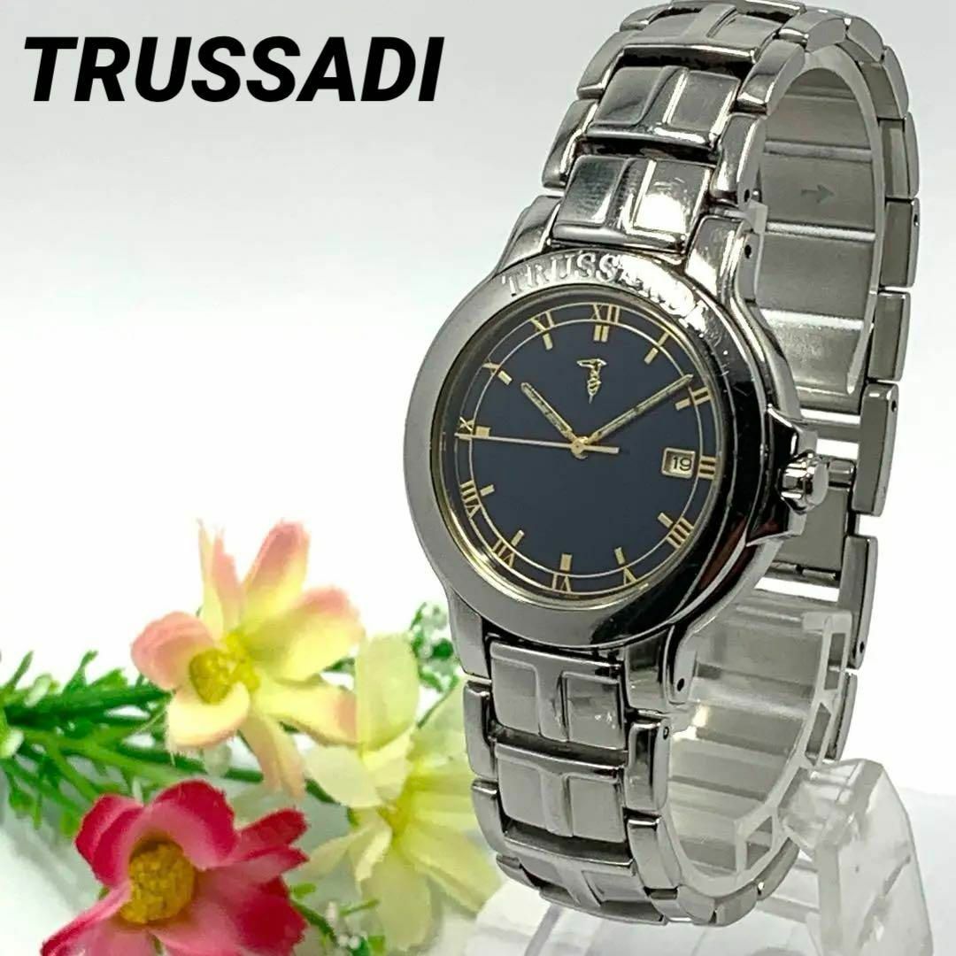 Trussardi(トラサルディ)の254 TRUSSARDI トラサルディ メンズ 時計 デイト 日付 ビンテージ メンズの時計(腕時計(アナログ))の商品写真
