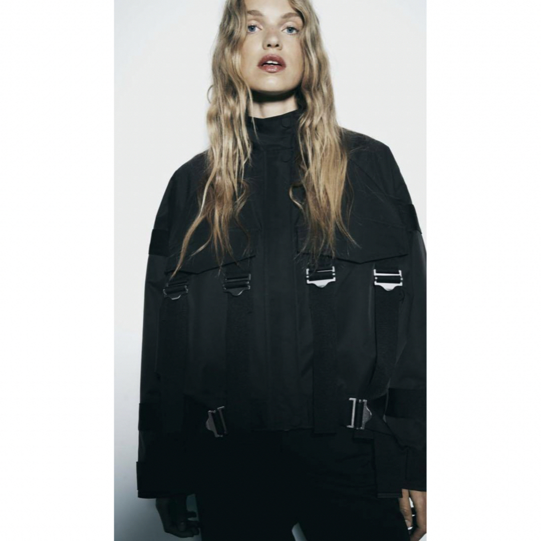 ZARA - ZARA ZWコレクション バックルコントラストボンバー ZARA - ZARA ZWコレクション バックルコントラストボンバー