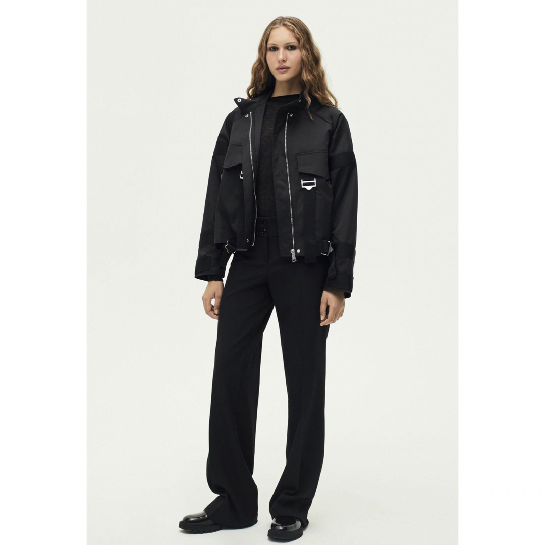 ZARA - ZARA ZWコレクション バックルコントラストボンバー ZARA - ZARA ZWコレクション バックルコントラストボンバー