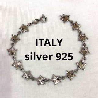 VINTAGE - ヴィンテージ　90s　イタリア製　silver925　星の顔のブレスレット