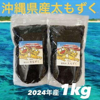 沖縄県産太もずく1kg(500g×2)太くて長～い塩蔵もずく♪送料無料！漁師直送(野菜)