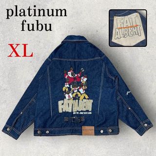 プラティナムフブ(PLATINUM FUBU)の美品 platinum fubu FAT ALBERT デニムジャケット XL(Gジャン/デニムジャケット)