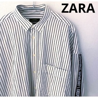 ザラ(ZARA)のZARA ストライプシャツ　長袖　RELAXED FIT ザラ(シャツ)