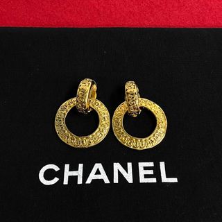 シャネル(CHANEL)の極 美品 コメあり CHANEL シャネル ヴィンテージ ココ マーク サークル ロゴ モチーフ イヤリング アクセサリー ゴールド 19726(イヤリング)