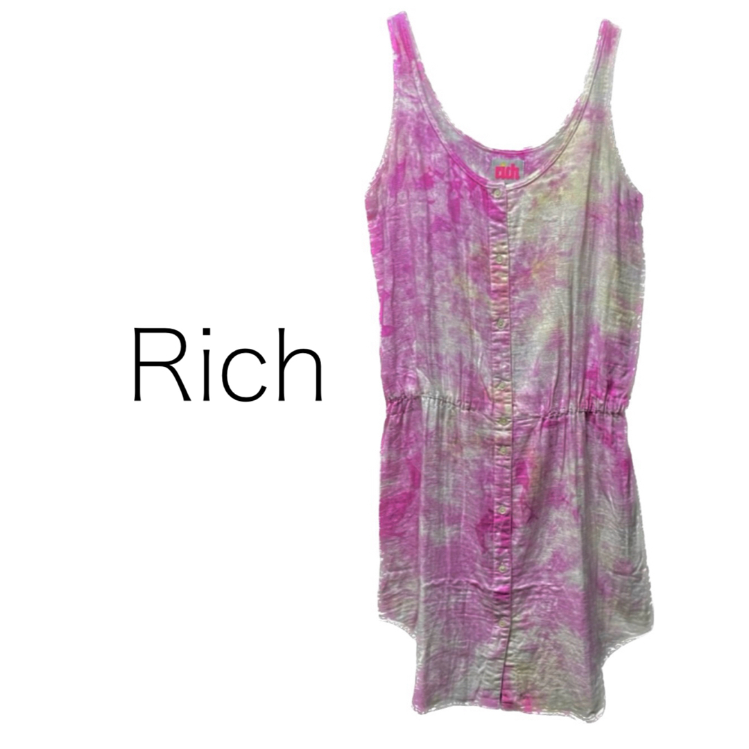 rich(リッチ)のrich【美品】むら染め ノースリーブ ロングシャツ トップス レディースのトップス(カットソー(半袖/袖なし))の商品写真