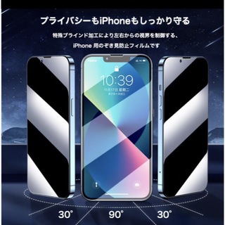 【覗き見防止 iPhone14 Pro Max 保護ガラスフィルム 覗見防止 