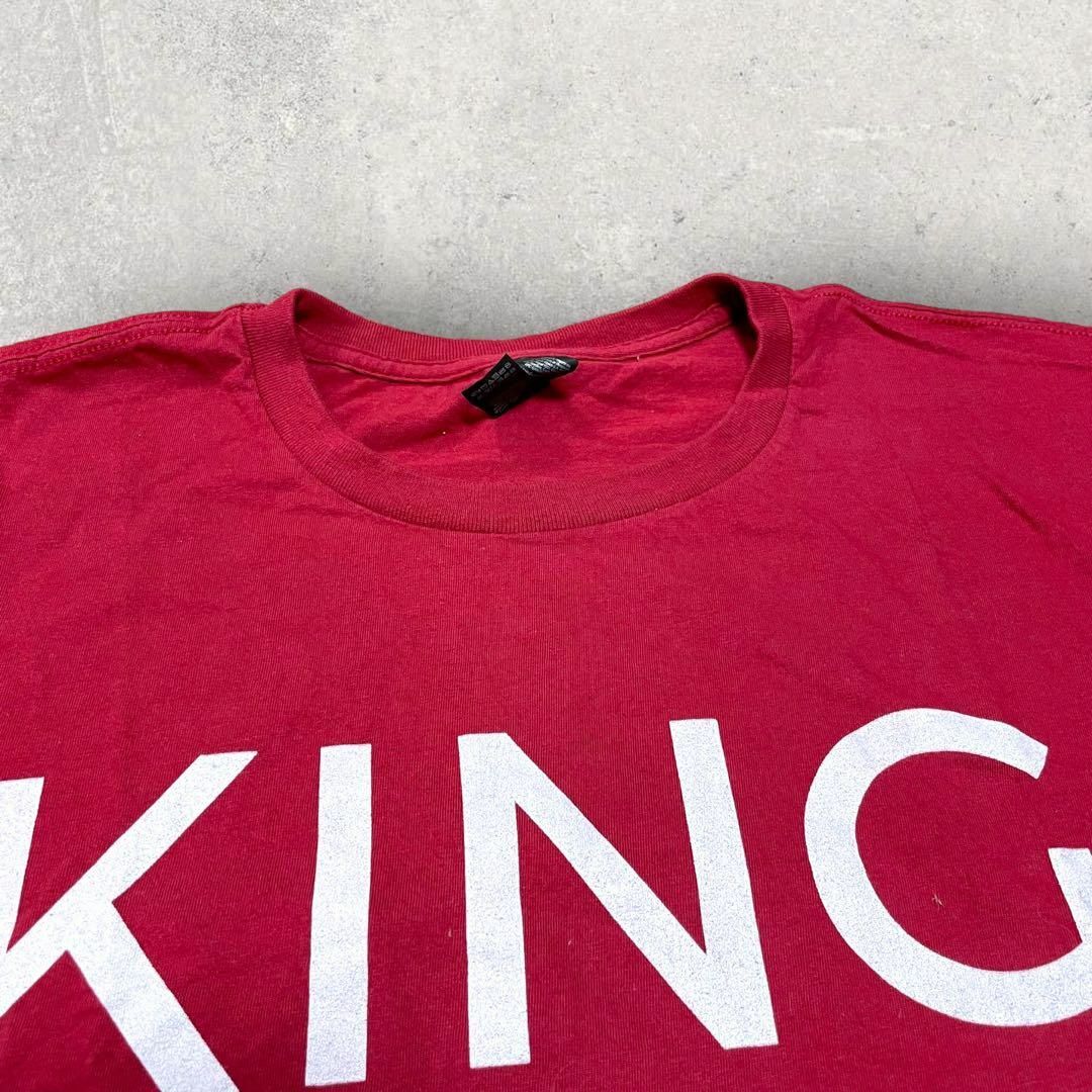 Anvil(アンビル)のUS古着 anvil KING PONG 卓球 パロディ Tシャツ XL レッド メンズのトップス(Tシャツ/カットソー(半袖/袖なし))の商品写真
