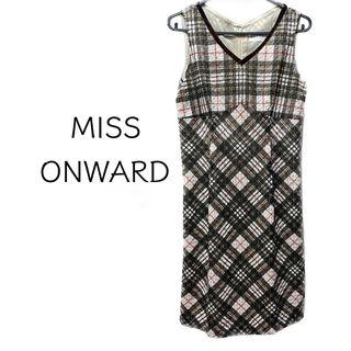 Miss onward ミスオンワード【美品】チェック柄 ひざ丈 ワンピース(ひざ丈ワンピース)