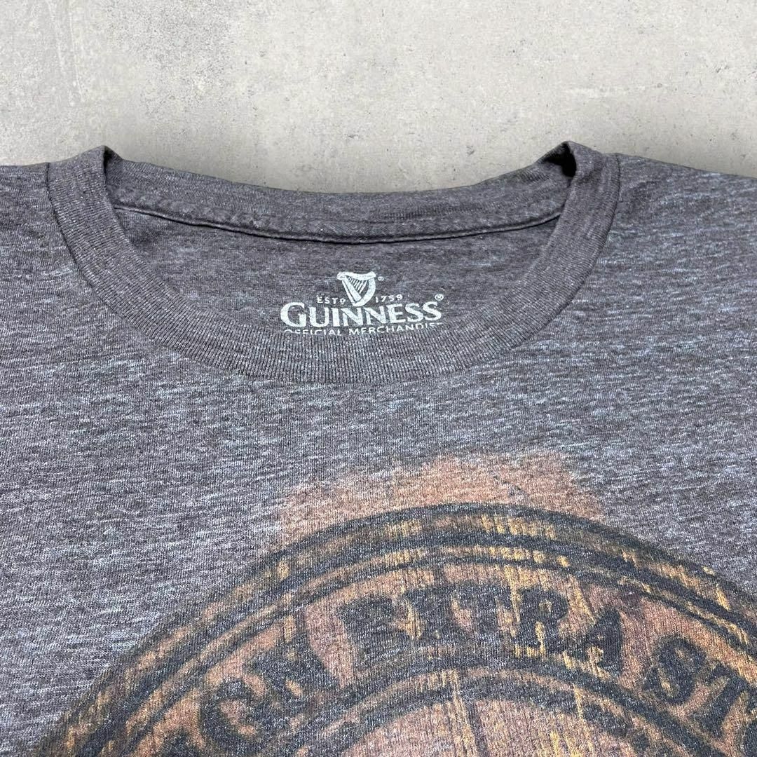 US古着 メキシコ製 GUINNES ギネスビール 樽 ロゴ Tシャツ XL 茶 メンズのトップス(Tシャツ/カットソー(半袖/袖なし))の商品写真