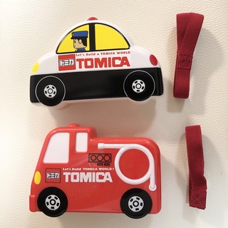 トミカシリーズ - 極美品♡トミカ　お弁当箱　ランチボックス　2種セット　消防車　パトカー