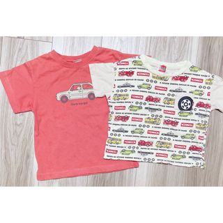 プティマイン(petit main)のプティマイン　しまむら　トミカ　はたらく車　Tシャツ 2枚セット　90cm(Tシャツ/カットソー)