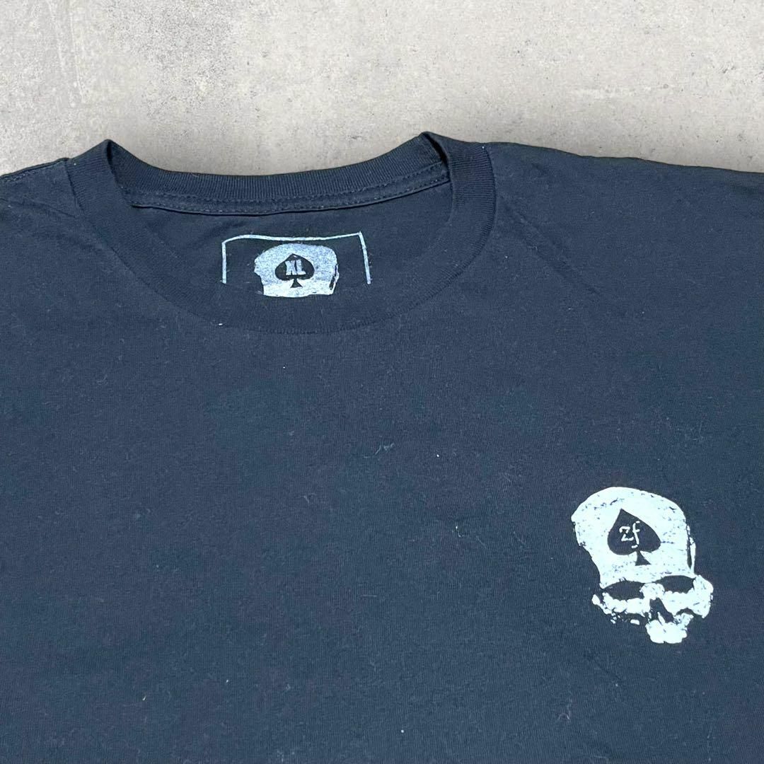 US古着 USA製 ZERO FOXTROT スカル ドクロ Tシャツ XL 黒 メンズのトップス(Tシャツ/カットソー(半袖/袖なし))の商品写真