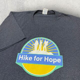 US古着 Hike for Hope ハイキング Tシャツ XL ブルーグレー(Tシャツ/カットソー(半袖/袖なし))