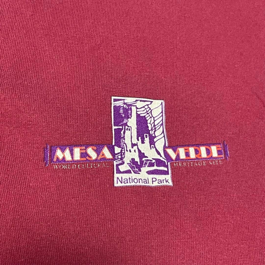 US古着 MESA VERDE NATIONAL PARK Tシャツ 2XL 赤 メンズのトップス(Tシャツ/カットソー(半袖/袖なし))の商品写真