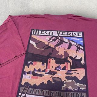 US古着 MESA VERDE NATIONAL PARK Tシャツ 2XL 赤(Tシャツ/カットソー(半袖/袖なし))