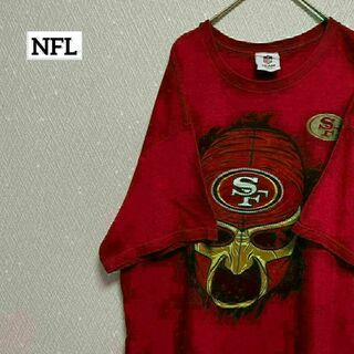 NFL Tシャツ 半袖 ゆるだぼ アメフト サンフランシスコ SF XL(Tシャツ/カットソー(半袖/袖なし))