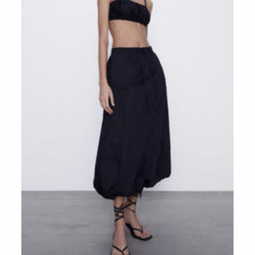 ZARA(ザラ)のZARA ザラ ブラック バルーン スカート レディースのスカート(ロングスカート)の商品写真