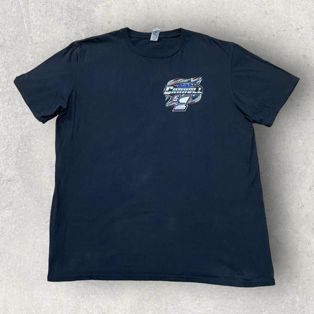 US古着 GILDAN GREG CARROLL G1 レーシング Tシャツ L メンズのトップス(Tシャツ/カットソー(半袖/袖なし))の商品写真