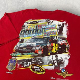 US古着 NASCAR ナスカー INDIANAPOLIS レーシングT レッド