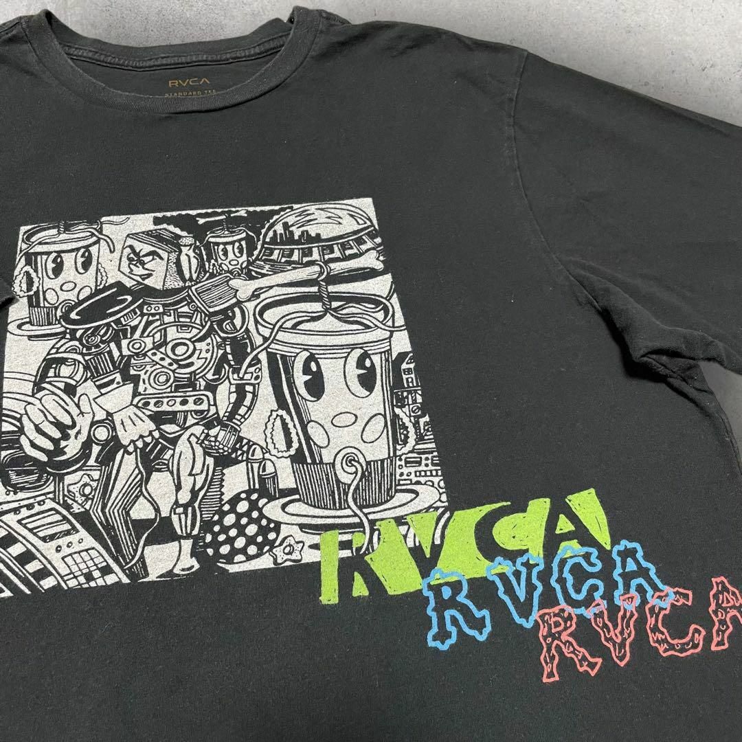 RVCA(ルーカ)のUS古着 RVCA アメコミ ロボット アニメ Tシャツ XXL ブラック 黒 メンズのトップス(Tシャツ/カットソー(半袖/袖なし))の商品写真
