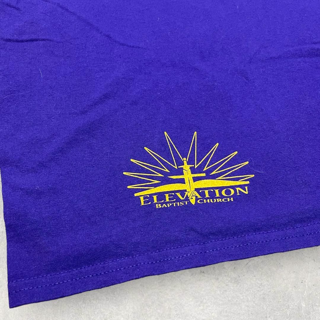 US古着 GILDAN ギルダン ARISE 企業ロゴ Tシャツ 2XL 紫 メンズのトップス(Tシャツ/カットソー(半袖/袖なし))の商品写真