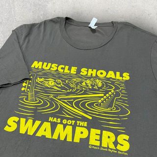 US古着 CANVAS MUSCLE SHOALS ワニ ギター Tシャツ XL(Tシャツ/カットソー(半袖/袖なし))