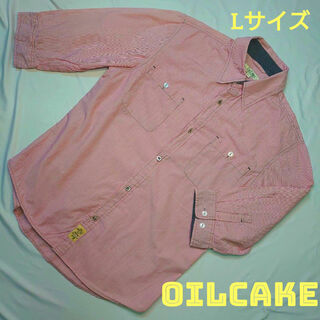 オイルケーキ(OILCAKE)のoilcake 七分袖シャツ Lサイズ ピンク(シャツ)