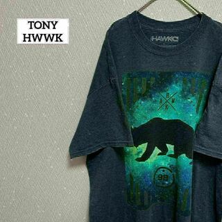 TONY HAWK トニーホーク Tシャツ 半袖 ゆるだぼ くま 古着 L(Tシャツ/カットソー(半袖/袖なし))