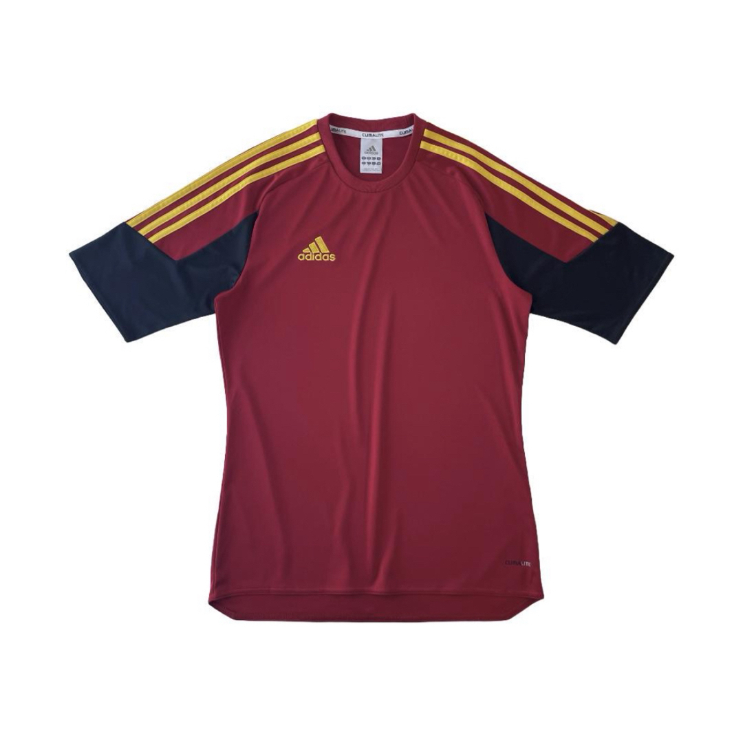adidas(アディダス)のadidas　デザインTシャツ　刺繍ロゴ　ワンポイント　切替　ゲームシャツ スポーツ/アウトドアのサッカー/フットサル(ウェア)の商品写真