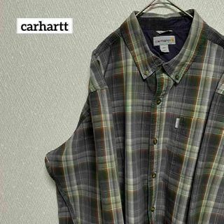 carhartt - carhartt チェックシャツ 長袖 シンプル ゆるだぼ ビッグサイズ 2XL