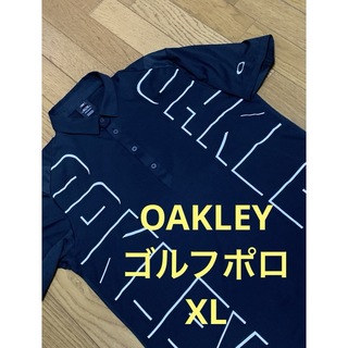 オークリー(Oakley)の美品！OAKLEY ドライ素材ゴルフポロシャツ　XL(ウエア)