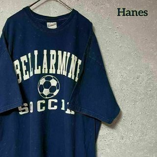 ヘインズ(Hanes)の80's Hanes ヘインズ Tシャツ 半袖 サッカー ベラーマイン大学 XL(Tシャツ/カットソー(半袖/袖なし))