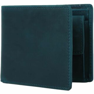 色: ブルー[亀登鞄製作所] 二つ折り 財布 メンズ 本革 (ブルー)(その他)
