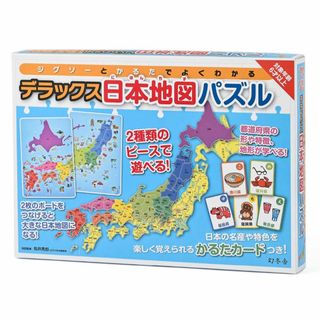 【在庫処分】幻冬舎 ジグソーとかるたでよくわかる デラックス日本地図パズル 47(その他)