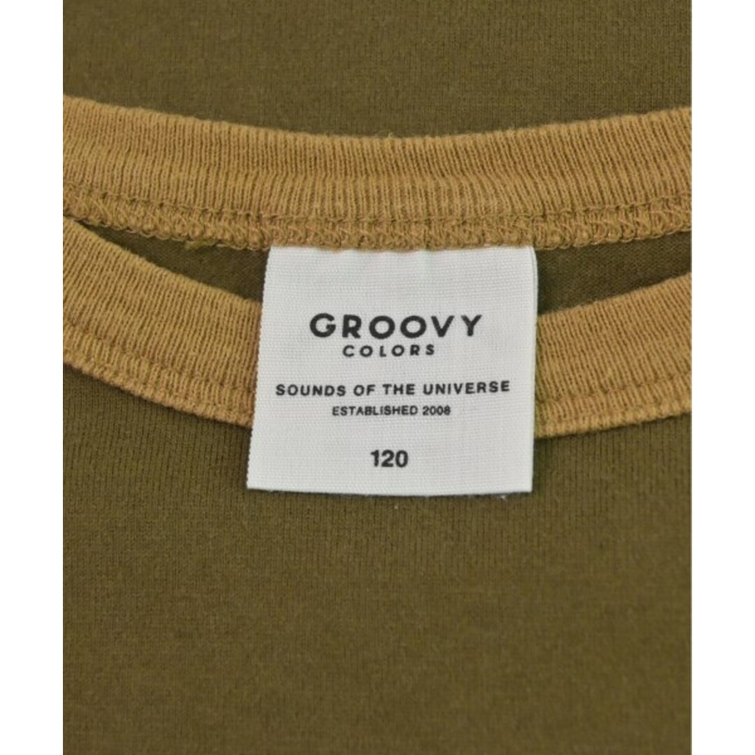 Groovy Colors(グルービーカラーズ)のGROOVY COLORS Tシャツ・カットソー 120 茶xカーキ 【古着】【中古】 キッズ/ベビー/マタニティのキッズ服女の子用(90cm~)(Tシャツ/カットソー)の商品写真