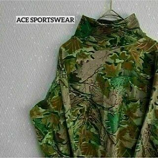 ACESPORTSWEAR エーススポーツウェア ロンT 迷彩 胸ポケット M(Tシャツ/カットソー(七分/長袖))