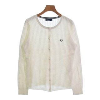 FRED PERRY - FRED PERRY フレッドペリー カーディガン 10(M位) 白 【古着】【中古】