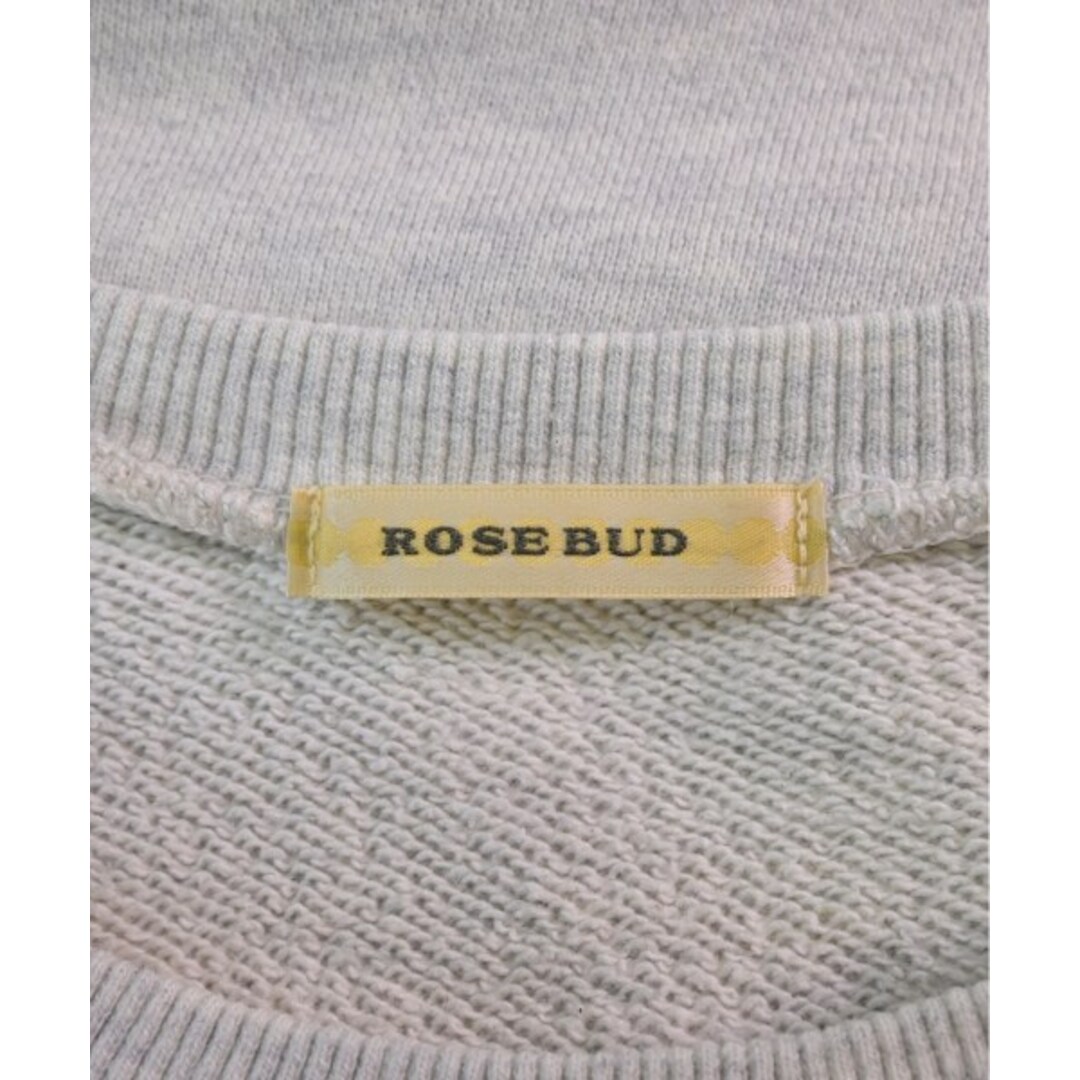 ROSE BUD(ローズバッド)のROSE BUD ローズバット スウェット F グレーx白 【古着】【中古】 レディースのトップス(トレーナー/スウェット)の商品写真