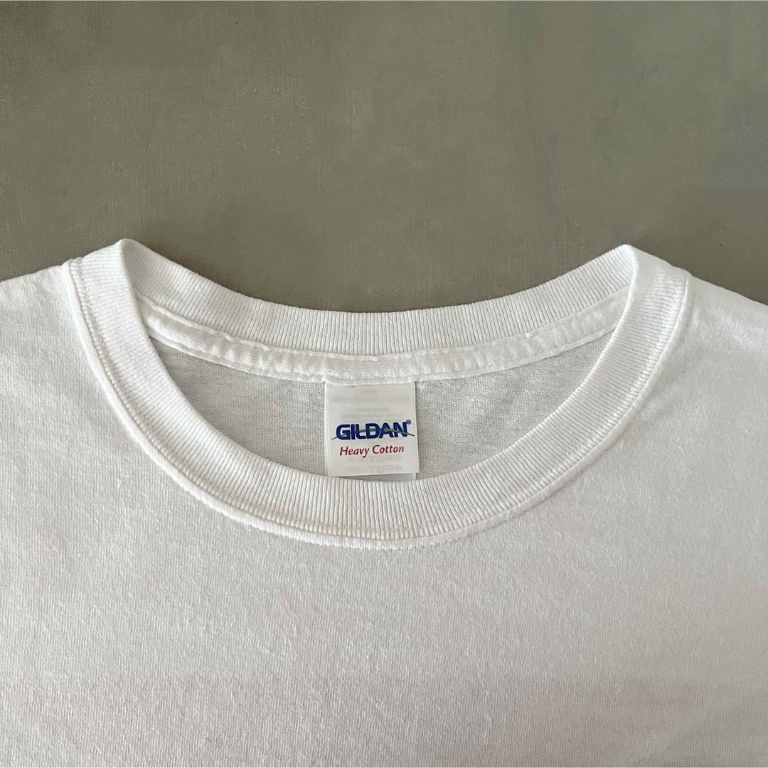 GILDAN(ギルタン)の古着 “GILDAN” Animal Print Tee / 白T ビッグT メンズのトップス(Tシャツ/カットソー(半袖/袖なし))の商品写真