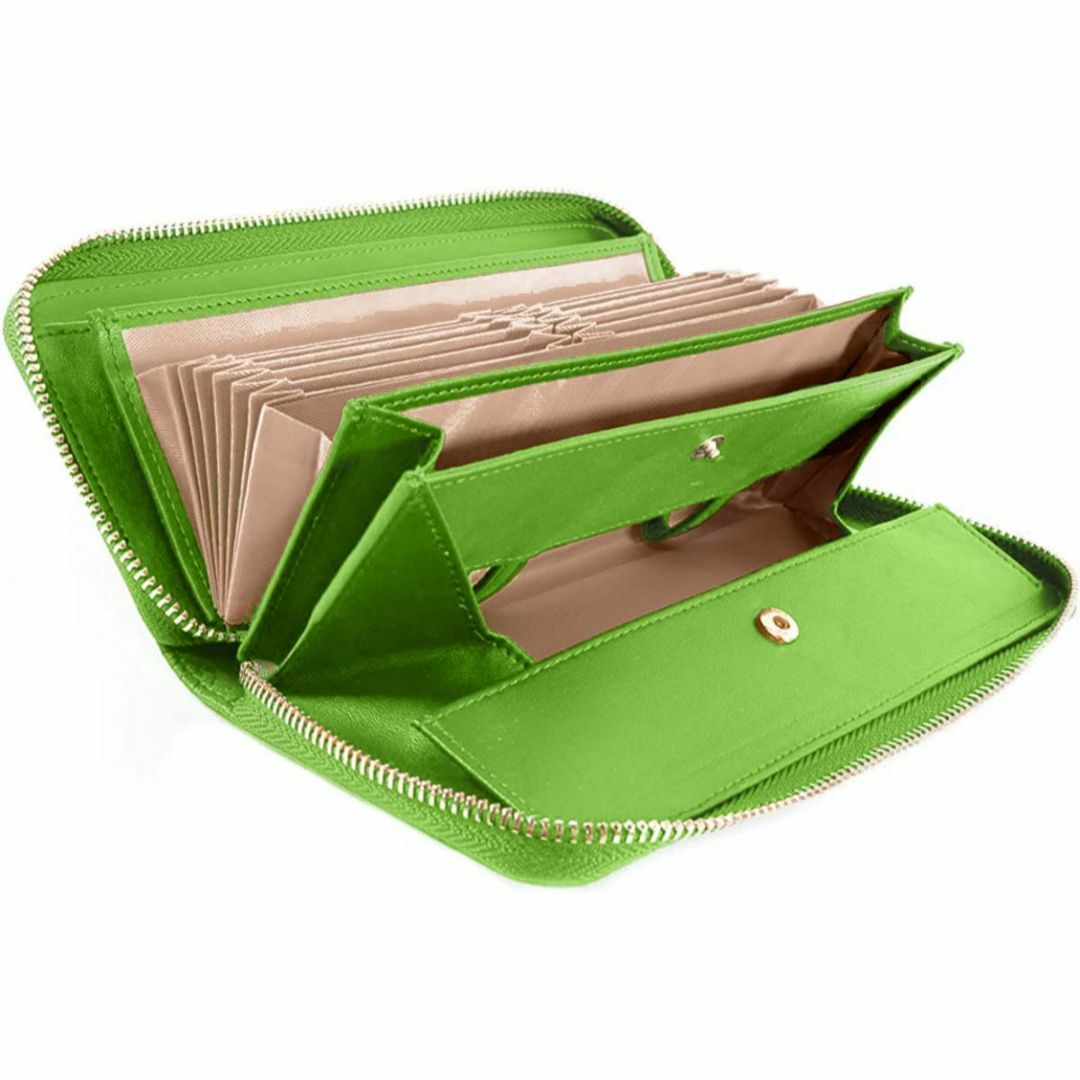 【色: leafgreen】[RafiCaro] 財布 レディース ギャルソンウ レディースのバッグ(その他)の商品写真