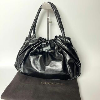Bottega Veneta - 【美品・保存袋付】ボッテガヴェネタ レザー　ブラック　ギャザー　ハンドバッグ