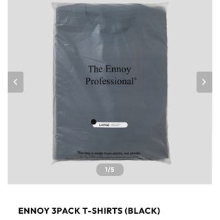 ENNOY 3PACK T-SHIRTS (BLACK) L エンノイ(Tシャツ/カットソー(半袖/袖なし))