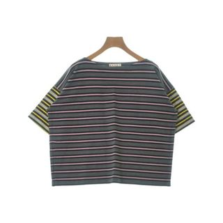 マルニ(Marni)のMARNI Tシャツ・カットソー 38(S位) 黒xピンクx緑等(ボーダー) 【古着】【中古】(カットソー(半袖/袖なし))