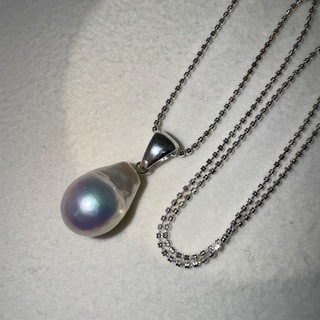 【A16】淡水真珠　高品質バロックパール　ネックレス　sv925
