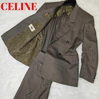 ✨CELINE セリーヌ スーツ セットアップ ダブルブレスト メンズ チェック