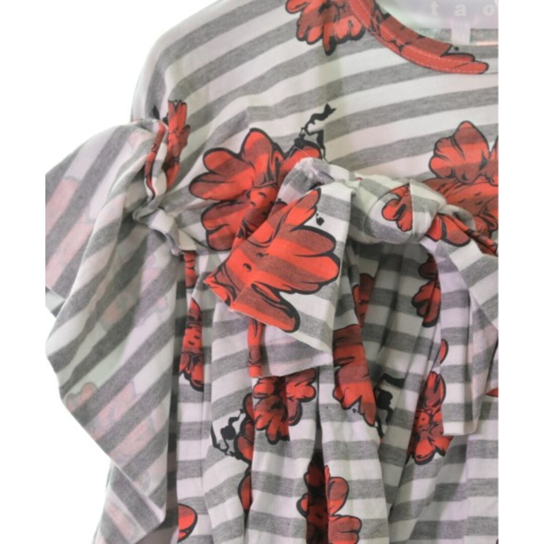 TAO タオ Tシャツ・カットソー M グレーx赤x白等(総柄) 【古着】【中古】 レディースのトップス(カットソー(半袖/袖なし))の商品写真