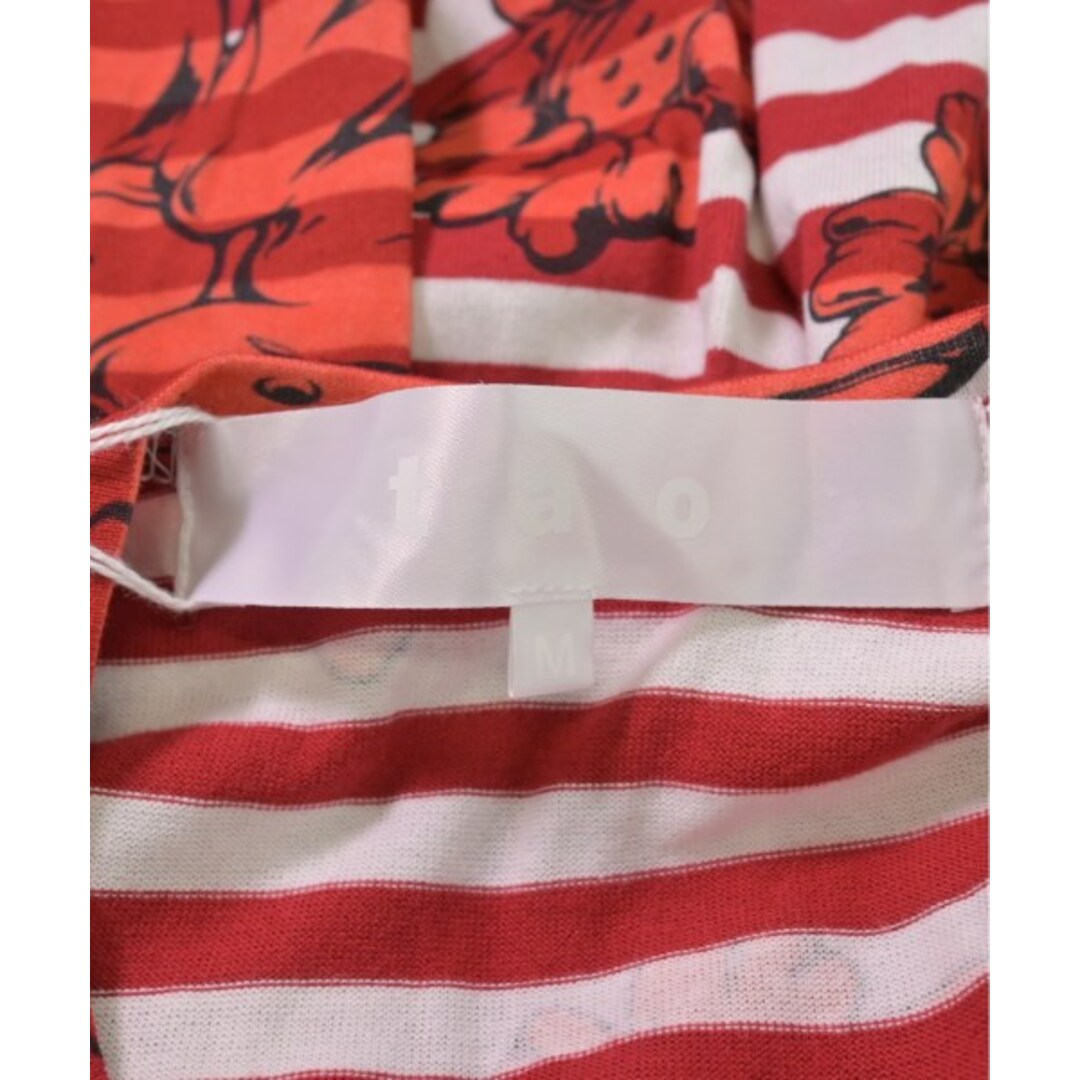 TAO タオ Tシャツ・カットソー M 赤x白xオレンジ等(総柄) 【古着】【中古】 レディースのトップス(カットソー(半袖/袖なし))の商品写真