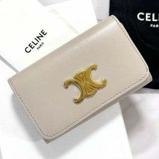 セリーヌ(celine)の極美品✨現行モデル　CELINE　キーケース　トリオンフ　ゴールド金具(キーケース)